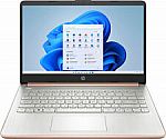 HP 14-dq0054dx 14" HD Laptop (N4120 4GB 64GB Rose gold) $169.99