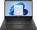HP 14-dq0051dx 14" HD Laptop (N4120 4GB 64GB Black) $149.99