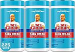 3-Pack 75-Ct Mr. Clean Disinfecting Wipes $7, Cleaning Spray $7.80