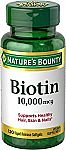120-Ct Nature’s Bounty Biotin, Supports Healthy Hair, Skin and Nails Softgels (2 For Free) (Price Mistake)