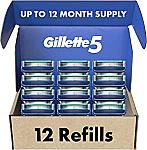 12 Count Gillette5 Men's Razor Blade Refills $15.90