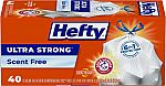 13-Gal Hefty Ultra Strong Kitchen Trash Bags (Unscented) 40-Ct $5.55, 110-Ct $13