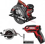 SKIL Rechargeable 4V Cordless Screwdriver w/ 9-Piece Bits $16 & More