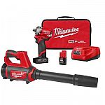 Milwaukee M12 FUEL 12V Stubby Impact Wrench Kit + Spot Blower $219