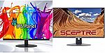 Sceptre IPS 24” FHD Business Monitor (E248W-FPT) & 24" Professional Thin 1080p Monitor (E248W-19203R Series) $158.97