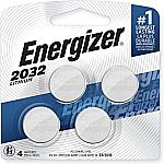 4 Count Energizer Lithium CR2032 Watch Battery $3.77