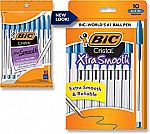 10-Ct BIC Cristal Xtra Smooth Black Ballpoint Pen $1