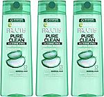 3 Count Garnier Hair Care Fructis Pure Clean Shampoo (12.5 fl oz) $6.75