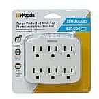 Woods 6-Outlet Wall Tap with Phone Cradle $3.20