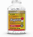 500-Ct 325mg GoodSense Aspirin Pain Reliever & Fever Reducer $2.85