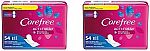 2-Pack 54-Ct Carefree Acti-Fresh Pantiliners (Regular, Unscented) $3.45