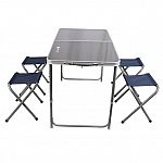 Ozark Trail Durable Steel and Aluminum Table Set with Stools $41