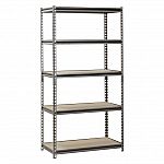 Muscle Rack Silver Vein 36"W x 18"D x 72" H 5-Shelf Steel Shelving $70