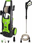 Greenworks 2000 PSI 13 Amp 1.2 GPM Pressure Washer with Hose Reel GPW2002 $114 and more