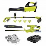 Sun Joe Garden Combo Kit + Jet Blower + Grass Trimmer + Hedge Trimmer $119.25