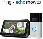 Ring Video Doorbell (Satin Nickel) bundle with Echo Show 5 (2nd Gen) $85 (Prime Req'd)