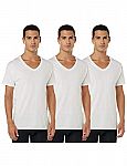 3-Pk Hanes Men's Tagless 100% Cotton V-Neck Undershirt $6.79