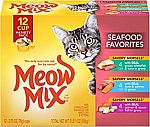 12-Ct Meow Mix Savory Morsels Wet Cat Food $3.65 and more