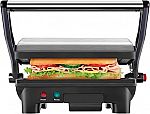 Chefman Electric Panini Press Grill and Gourmet Sandwich Maker w/ Non-Stick Coated Plates $20.40