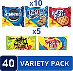40-pack OREO, CHIPS AHOY!, Nutter Butter, SOUR PATCH KIDS & SWEDISH FISH Cookies & Candy Variety Pack $9.34