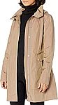 Cole Haan Women's Packable Hooded Rain Jacket with Bow $30
