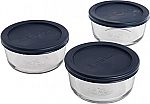 3-Pack Anchor Hocking Round Glass Food Storage Containers $6.34