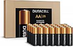 28-pack Duracell Coppertop AA Batteries $11