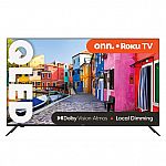 onn. 50" QLED 4K UHD Roku Smart TV $228 and more