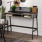 Walker Edison Industrial Mesh Wood Computer Writing Desk $49