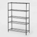 Target BrightRoom 5 Tier Wide Wire Shelving Black $60