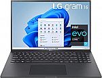 LG Gram 16Z90P 16" Ultra-Lightweight WQXGA Laptop (i7-1165G7 16GB 256GB $1099 and more