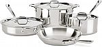 All-Clad 7-Pc D3 Stainless Steel Cookware Set $349.99