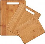 (Prime Deal) Farberware 3-Piece Bamboo Cutting Board w/ Handles $9.85