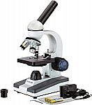 AmScope M150C-I 40X-1000X All-Metal Optical Glass Lenses Cordless LED Microscope $50 and more