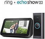 Ring Video Doorbell Wired bundle with Echo Show 5 (2nd Gen) $60