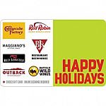 $100 Happy Holidays Dining Gift Card (Email Delivery) + $20 Target GC $100