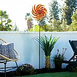 Alpine Corporation Dual 75" Rustic Metal Wind Spinner $17