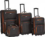 4-Piece Rockland Softside Luggage (14/19/24/28) $68 & More