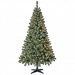 6.5' Holiday Time Pre-Lit Madison Pine Artificial Christmas Tree $15