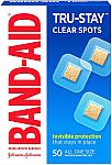 50 count Band-Aid Brand Tru-Stay Clear Spots Bandages $1.79 and more