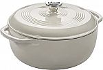 Lodge 6qt Cast Iron Enamel Dutch Oven Oyster $40