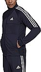 adidas Men's Aeroready Sereno Cut 3-Stripes Slim Track Top (Large) $14