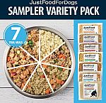 JustFoodForDogs Sampler Variety Box Fresh Frozen Dog Food 18-oz pouch (case of 7) $37 (50% off)