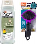 Groomer's Best Professionals Itch Soothing Dog Shampoo + Slicker Brush for Dogs $5.97