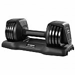 Euroco 25 Lbs. Black Adjustable Dumbbell with Handle and Weight Plate $29.99