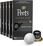 50-Ct Peet's Coffee Espresso Capsules Nerissimo $22