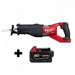 Milwaukee M18 FUEL SUPER SAWZALL Orbital Reciprocating Saw with Battery $115.56