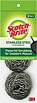 3-Ct Scotch-Brite Stainless Steel Scrubbers $1.50