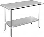 ROCKPOINT Stainless Steel Table for Prep & Work 48x24 Inches $112
