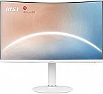 MSI FHD Anti-Glare 1500R 27” Curve Monitor (Modern MD271CPW) $159.99